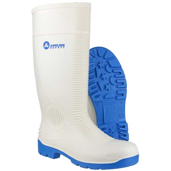 FS98 PVC White Safety Wellington Boots