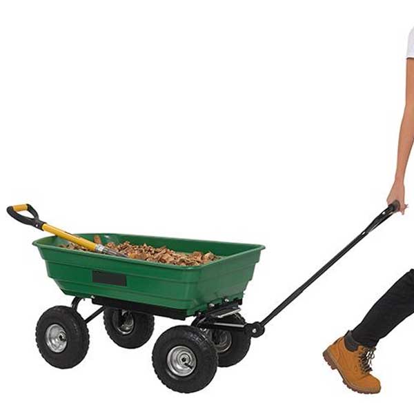 Garden Dump Green Trolley - 250kg Capacity