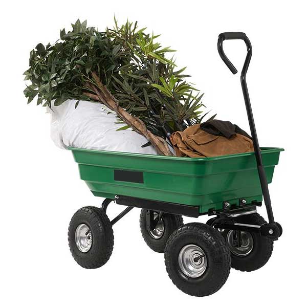 Garden Dump Green Trolley - 250kg Capacity