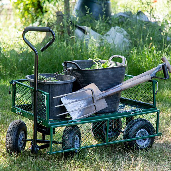 Anti-Friction Turntable Garden Trolley Cart- Waterproof Transport Trolley