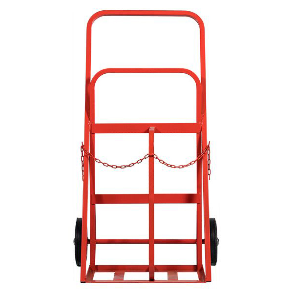 High Quality Red Lightweight Double Gas Bottle Carrier Trolley