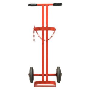 Lightweight Red Steel Gas Cylinder Trolley On Solid Rubber Wheel