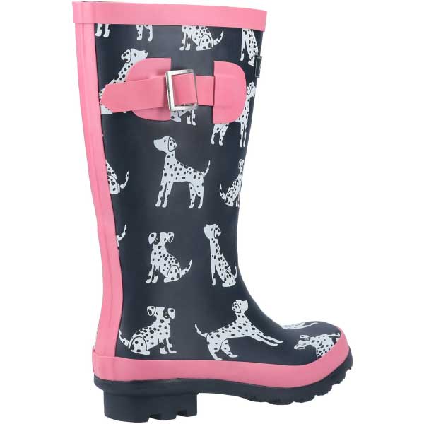 Girl's Junior Spot Wellington Boots