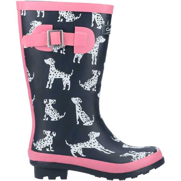 Girl's Junior Spot Wellington Boots