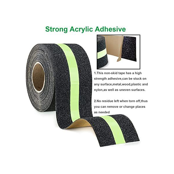 Glowing in Dark Anti-Slip High Traction Safety Grit Tape for Stair Treads 