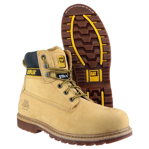 Goodyear Welted Safety Cat S3 Holton Toe Protection Shoes (Honey)