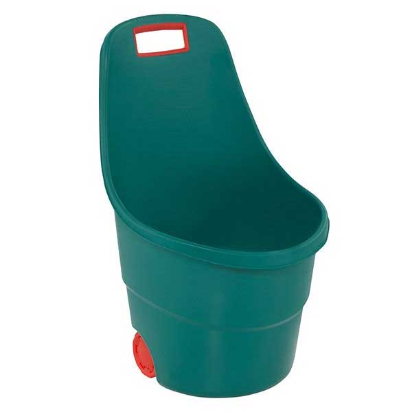 Green Plastic Rolling Garden Trolley