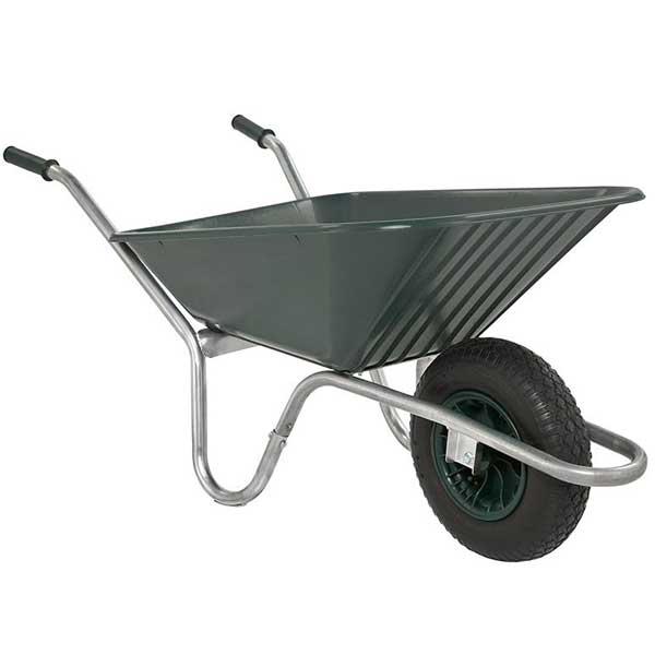 Green Wheelbarrow Trolley With Robust Frame