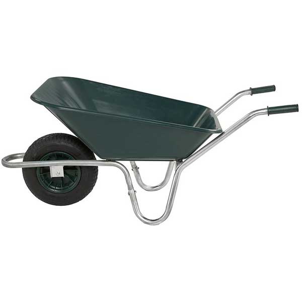 Green Wheelbarrow Trolley With Robust Frame