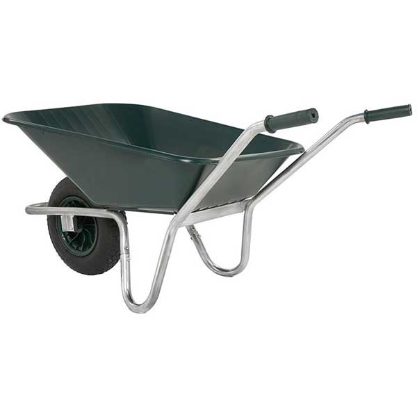 Green Wheelbarrow Trolley With Robust Frame