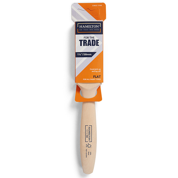 Fine Tip Wooden Handle Flat Brush