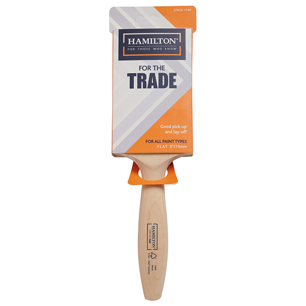 Rust Resistant Hamilton For Trade Fine Tip Flat Brush