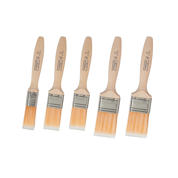 Hamilton Fine Tip Flat Paint Brushes with Wooden Beavertail Handles for Comfortable Grip