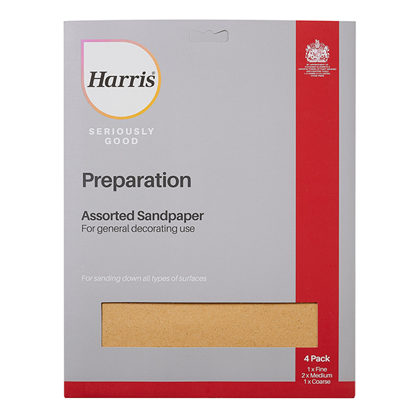 Harris Single-Use Sanding Pads for Wood, Plastic, and Metal Surfaces Assorted