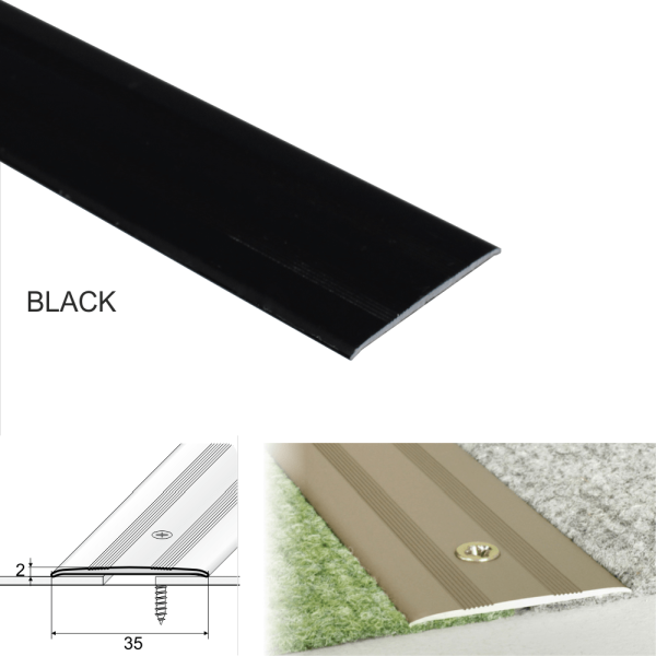 Door Threshold Flat For Connecting wooden, Laminate, Carpet, Vinyl or tiled floors Aluminum