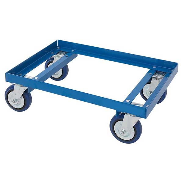 Heavy Duty Blue Steel Crate Dolly- 600kg Capacity