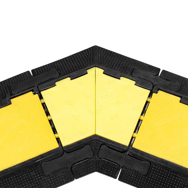 Heavy Duty Cable Protector Yellow & Black Corner Connector