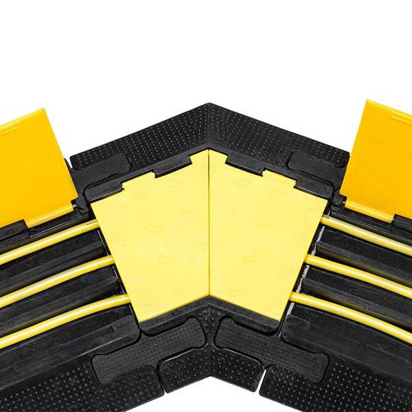 Heavy Duty Cable Protector Yellow & Black Corner Connector