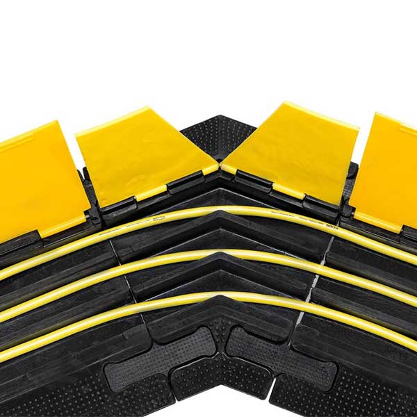 Heavy Duty Cable Protector Yellow & Black Corner Connector