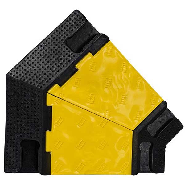 Heavy Duty Cable Protector Yellow & Black Corner Connector