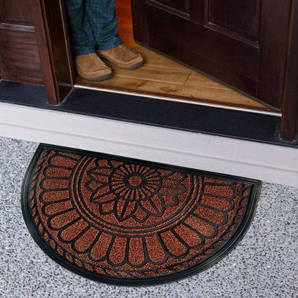 Heavy Duty Maroon Non Slip Front Door Mat For Front Entrance