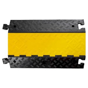 Heavy Duty Outdoor 5 Channel Cable Protector Rubber Ramp 6 Tonne Capacity