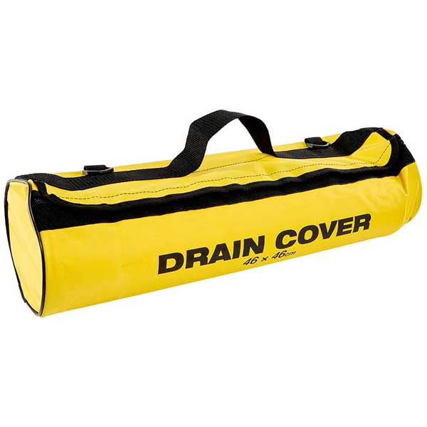 Hi Vis Yellow Drain Cover with Wall Mountable Holdall