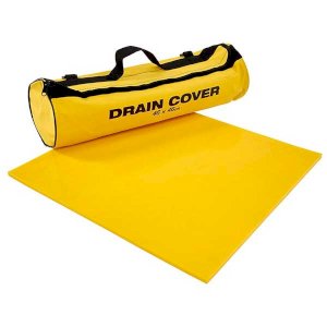 Hi Vis Yellow Drain Cover with Wall Mountable Holdall