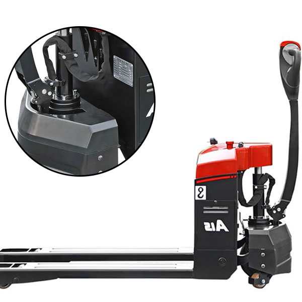 Highly Effective Black/Orange Fully Powered Pallet Truck- Gel Battery