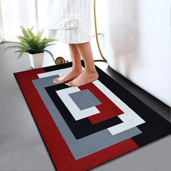 Anti Slip Illusion Water Absorbent Bath Mats, Small & Large Soft Bathroom Rug