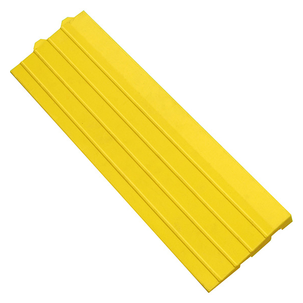 Heavy-Duty Interlocking Anti Fatigue Black & Yellow Tiles