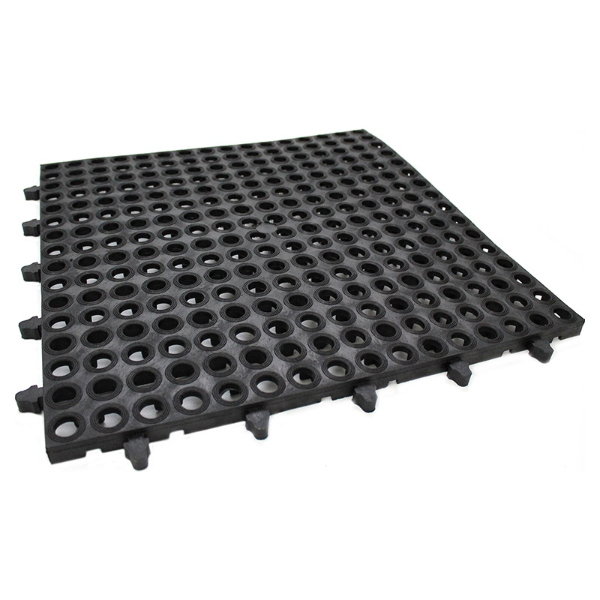 Black/Yellow Interlocking Anti Slip Floor Tiles