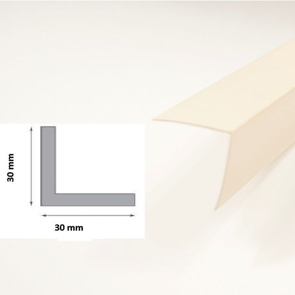 Ivory Plastic PVC Corner 90 Degree Angle Trim With 1m Length 