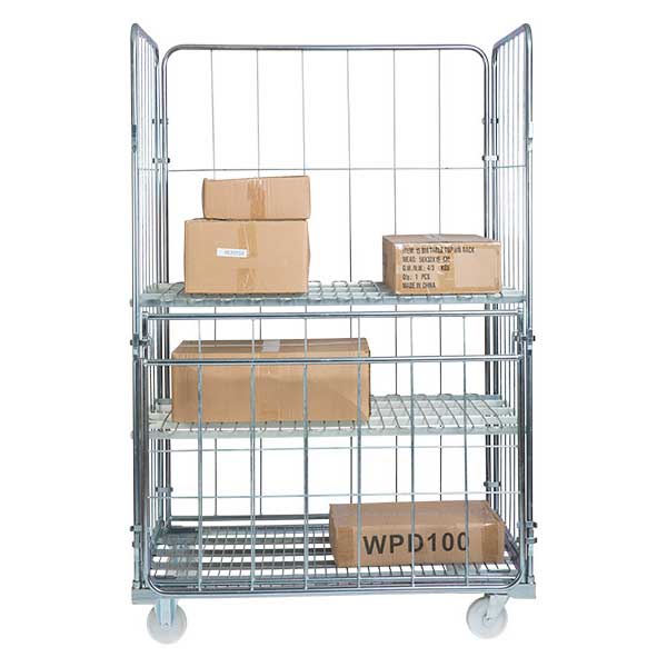 Jumbo 4 Sided- Demountable Warehouse Cage On Wheels