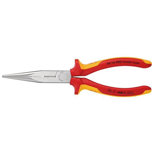 Knipex Snipe Nose Side Cutting Pliers with Induction-Hardened Cutting Edges VDE 1000V 200mm