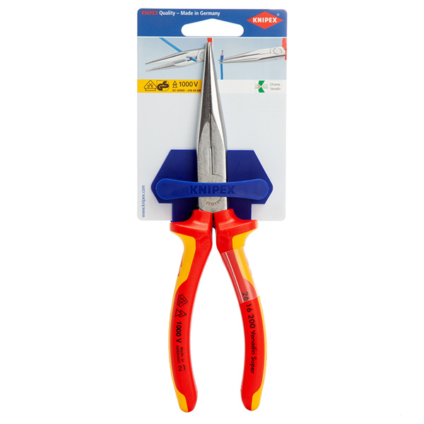 Knipex Snipe Nose Side Cutting Pliers with Induction-Hardened Cutting Edges VDE 1000V 200mm