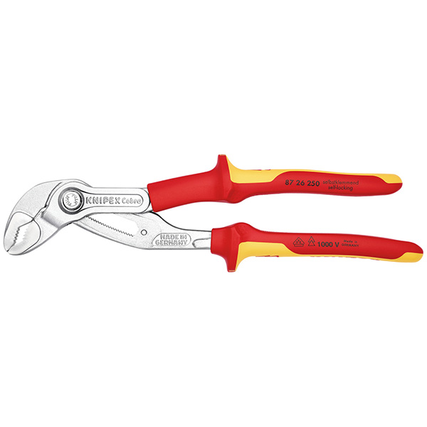 250mm Cobra Hightech Water Pump Pliers VDE 1000V 