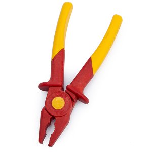 180mm Plastic Flat Nose Pliers VDE 1000V 