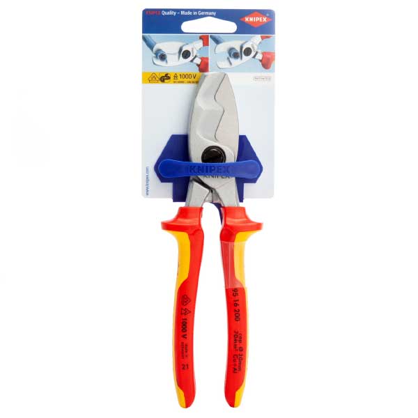 200mm Cable Shears With Twin Cutting Edge VDE 1000V 