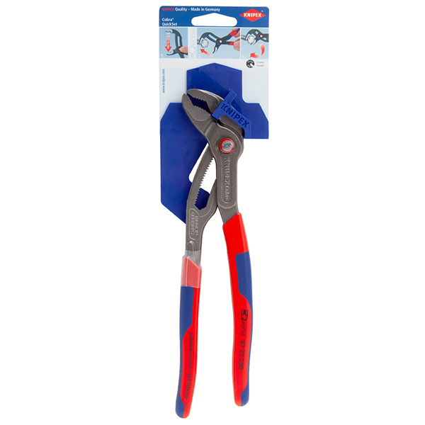 Knipex Cobra Quickset Hand-Friendly Gripping Water Pump Pliers