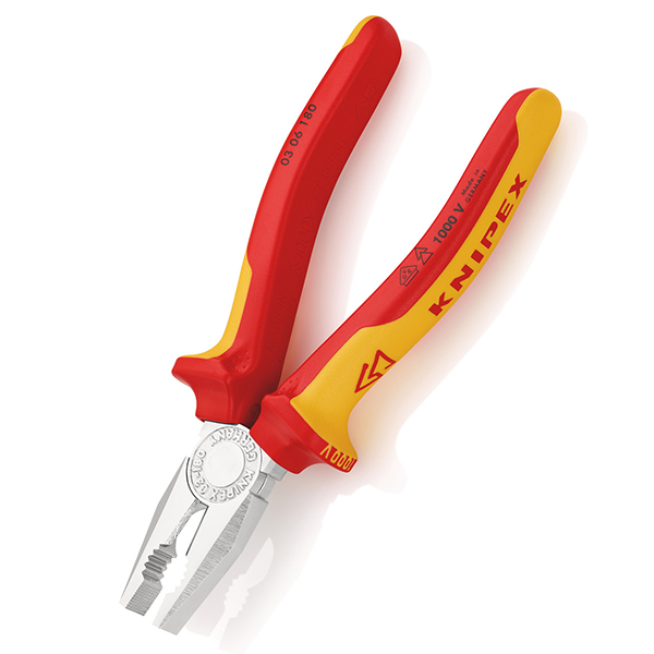 Knipex Multi Stage Oil-Hardened Pliers Insulated VDE 1000V 180mm