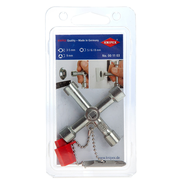 Zinc Die-Casted Knipex Control Cabinet Key for all Standard Cabinets and Shut Off Systems