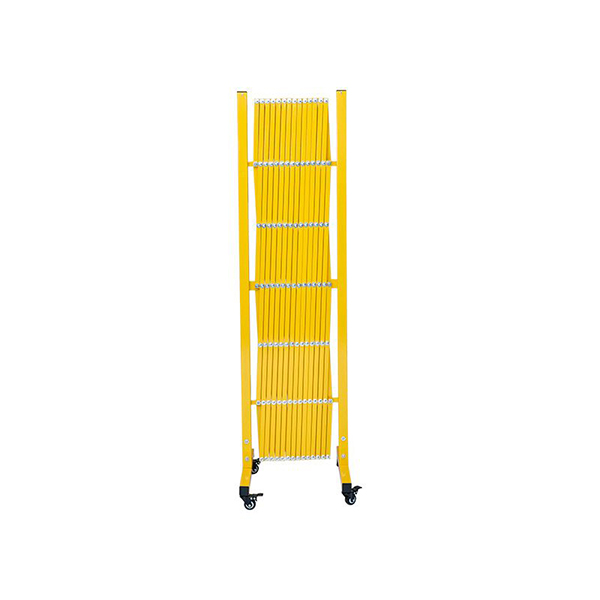 Large Folding Steel Retractable Yellow Collapsible Safety Barrier