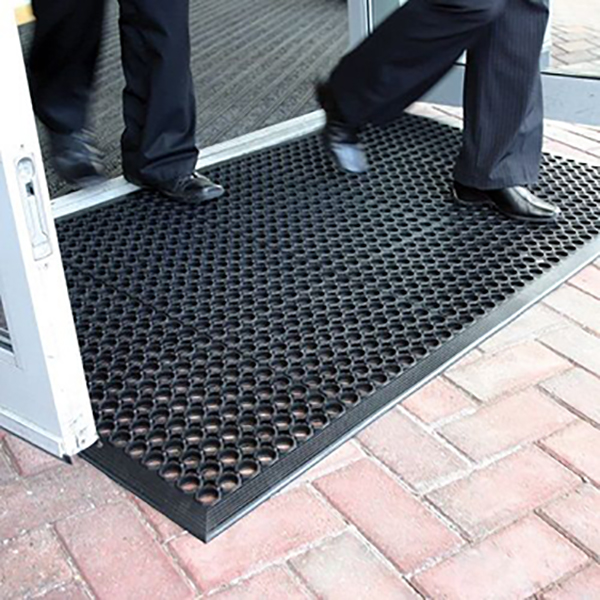 Large Outdoor Rubber Entrance Mats Anti Fatigue Drainage Door Mat Flooring