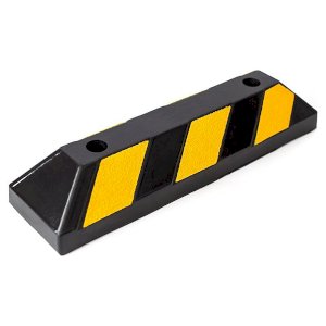 Rectangular shape Rubber Parking Wheel Stop- Yellow & Black