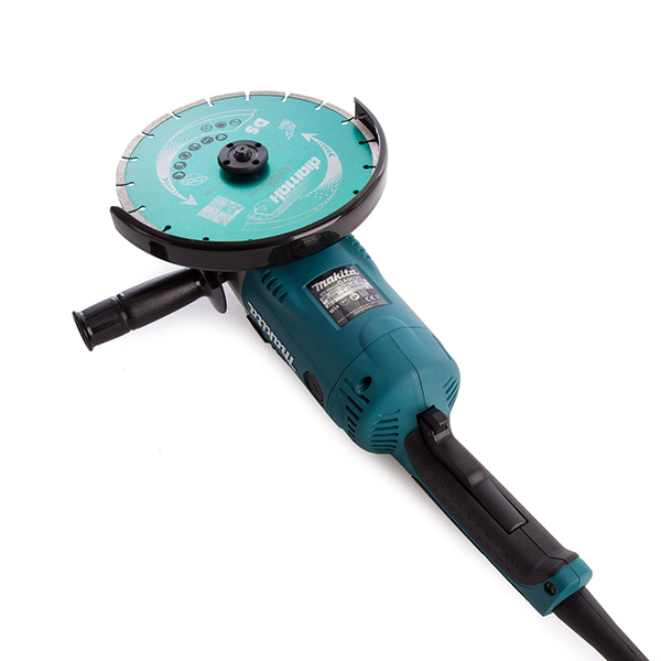 Makita Heat Resistance Angle Grinder with Kit Box & Diamond Blade (110V)