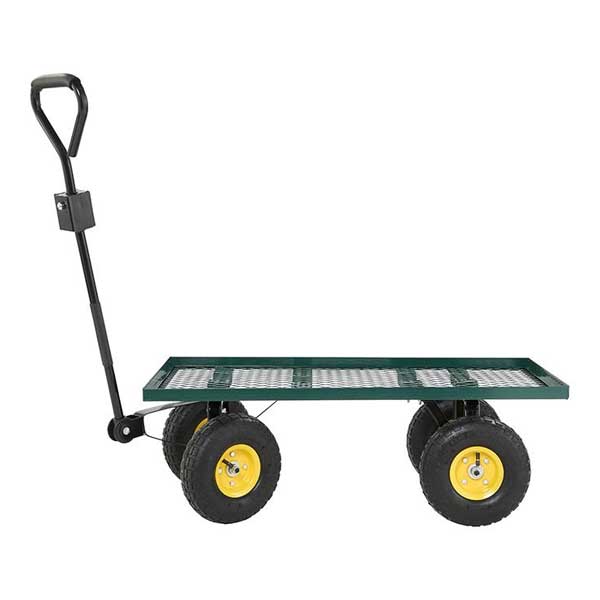 Mesh Platform Green Turntable Trolley For Bulky & Heavy Items