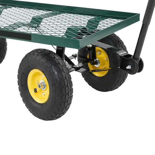 Mesh Platform Green Turntable Trolley For Bulky & Heavy Items