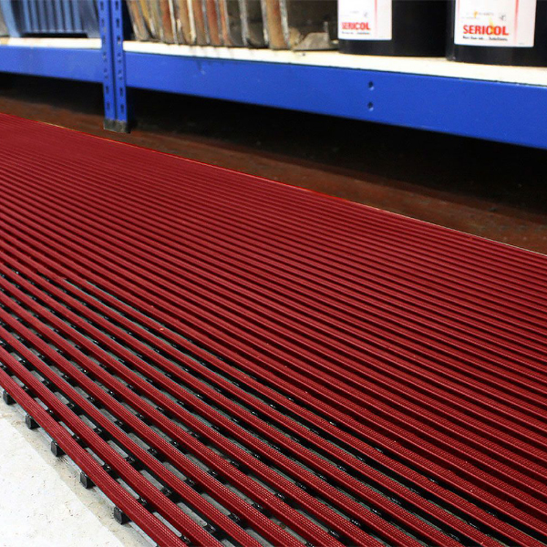 Multi-Use Slip Resistant Rubber Interflex Matting with Fine Grooves