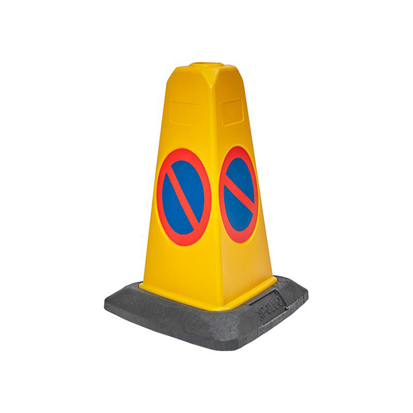 Triangular No Parking / No Waiting Yellow Plastic Cones 